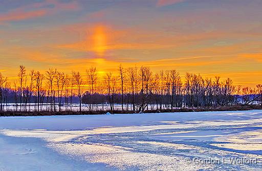 Sunrise Solar Pillar_P1240234-6.jpg - Photographed along Irish Creek near Jasper, Ontario, Canada.